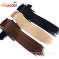 Pure Color Silk Straight Clip-In Ponytail Hair Extension